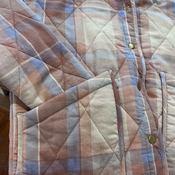 Z Supply NWT Plaid Maya Quilted snap button  Jacket with front Pockets - Picture 6 of 9